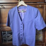 Featured thumbnail for Magnificent blazer and skirt in periwinkle linen blend
