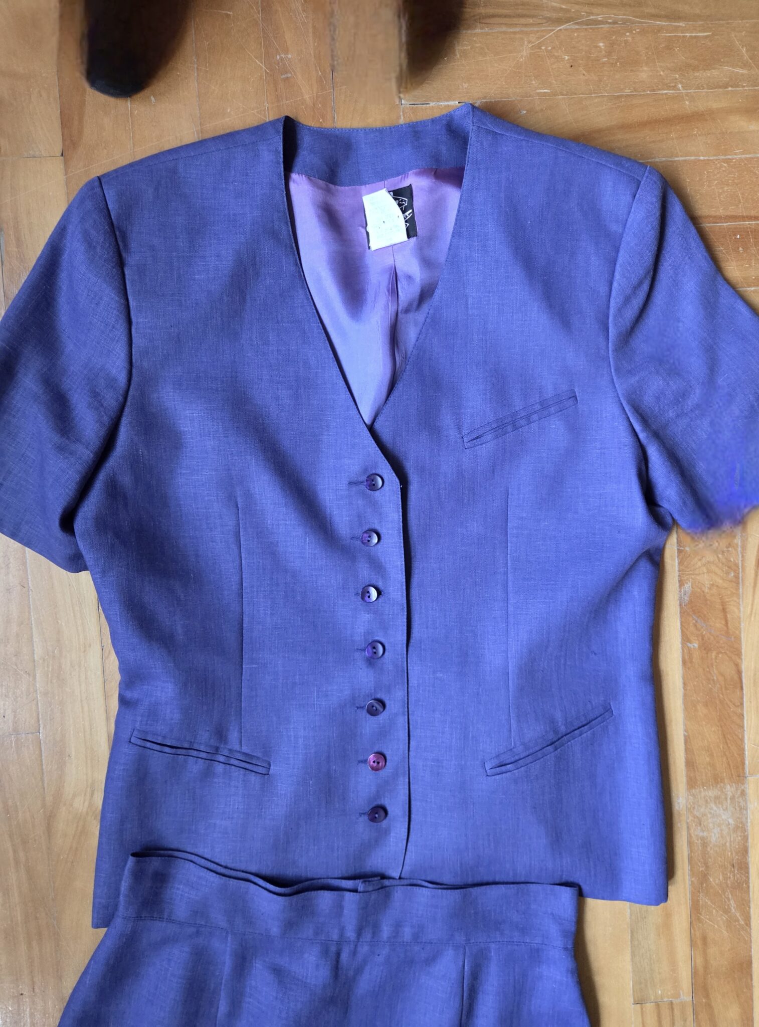 Image for Magnifique blazer et jupe en mélange de lin Pervenche
