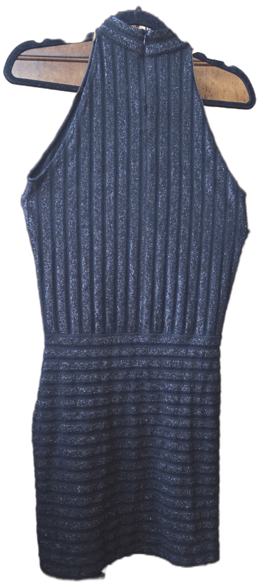 Image for FILIPPA K -Élégante robe licou à rayures noires et métallisées