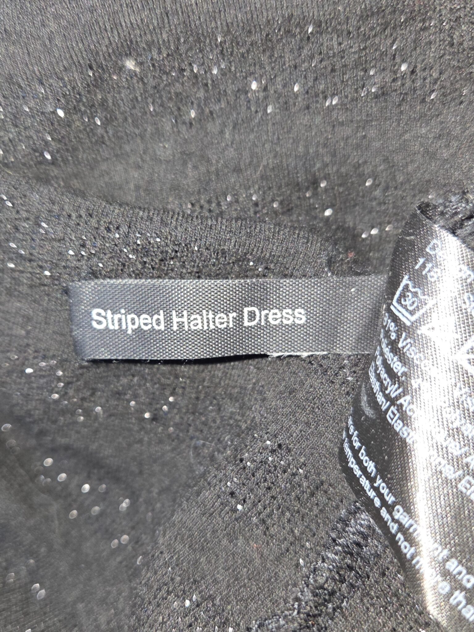 Image for FILIPPA K -Élégante robe licou à rayures noires et métallisées