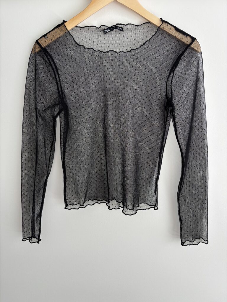 Featured image for Black sheer top Zara