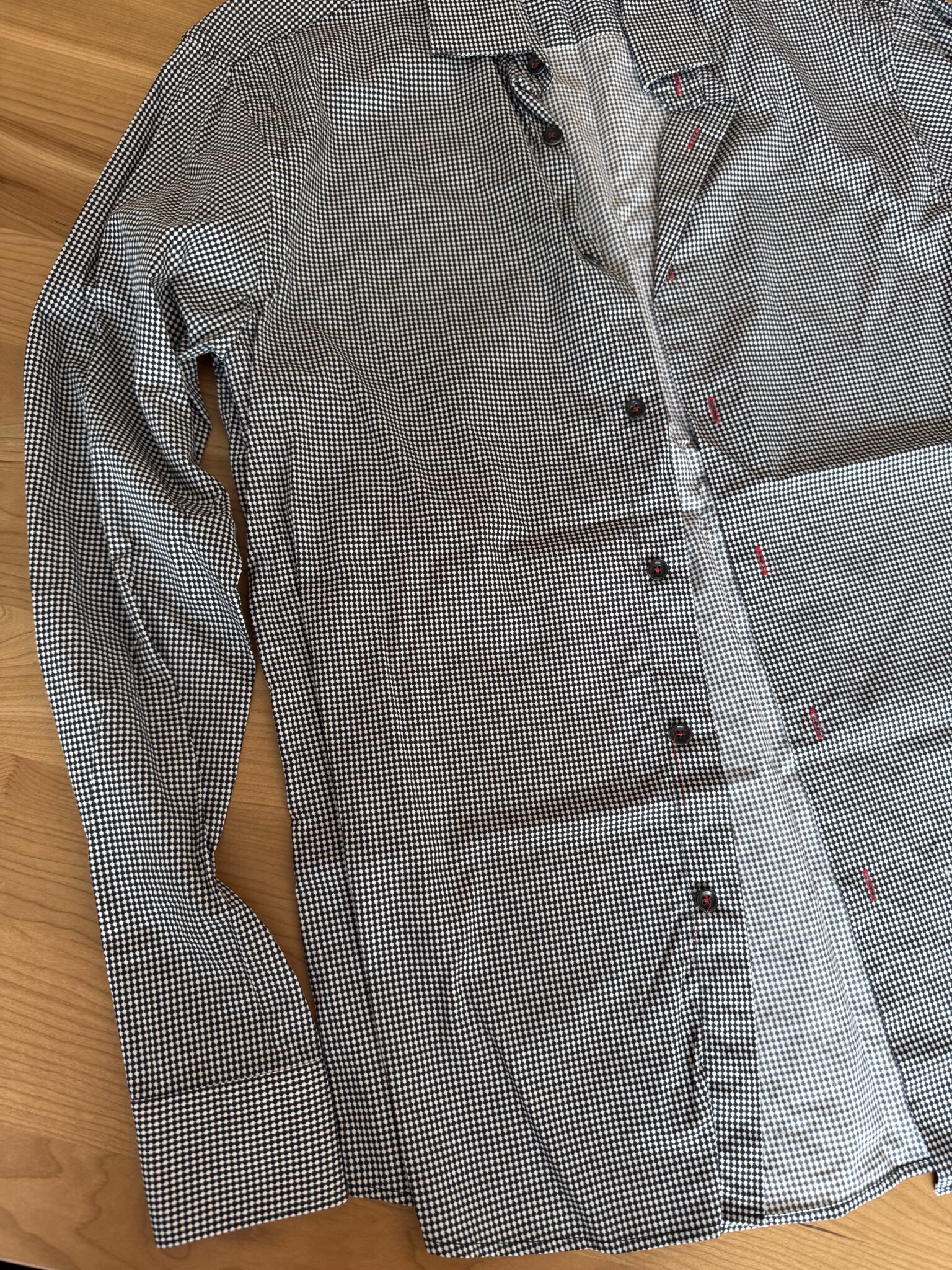 Image for Chemise noire et blanche à petits carreaux