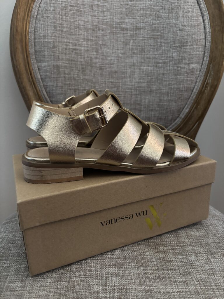 Featured image for Sandales dorées Vanessa Wu