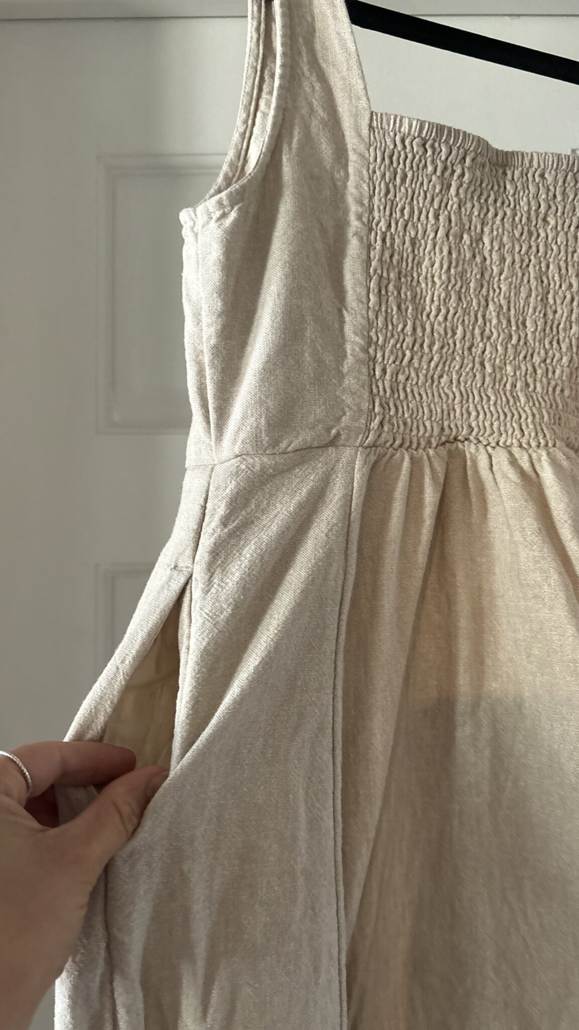 Image for Robe midi en lin beige