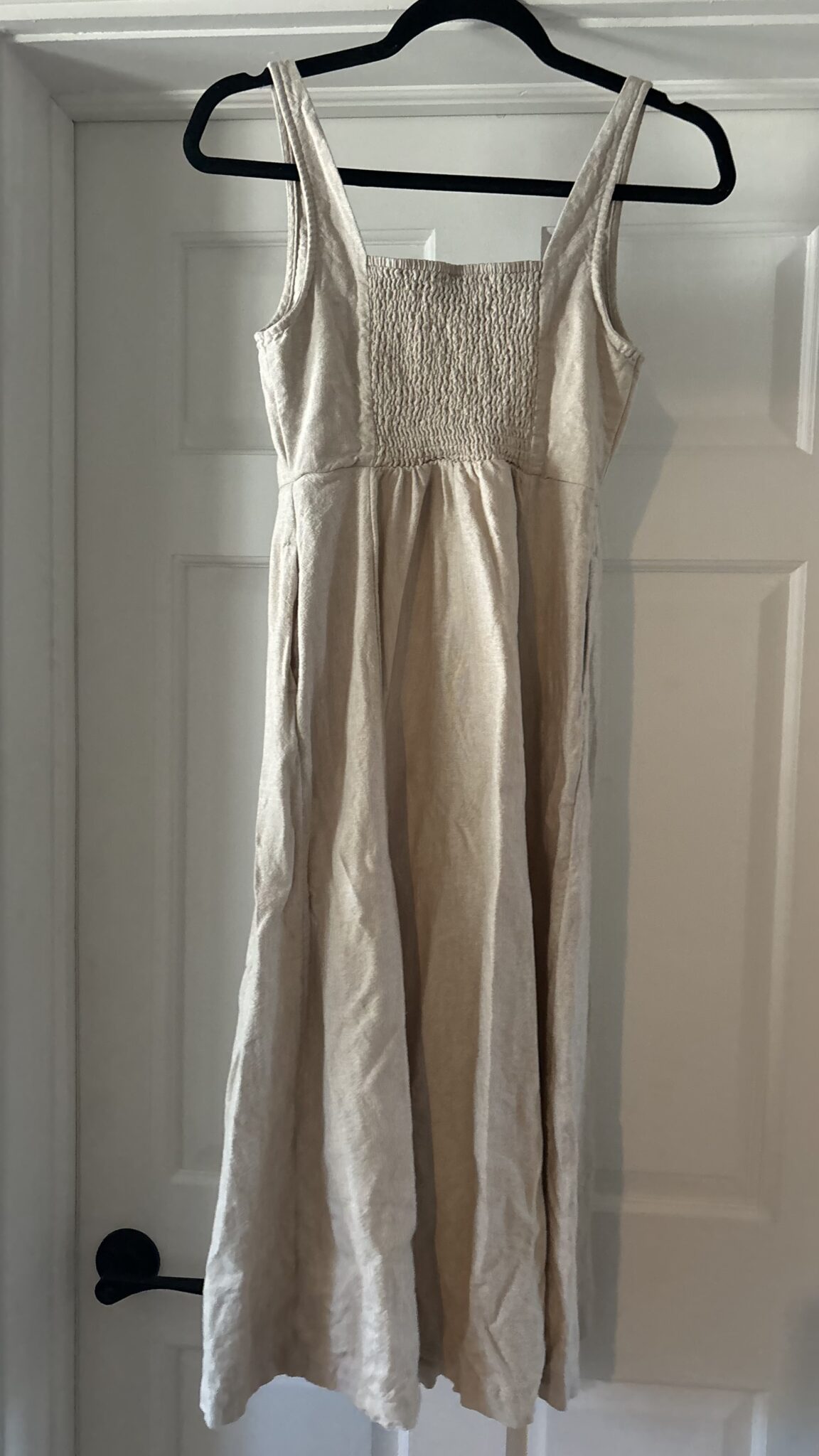 Image for Robe midi en lin beige