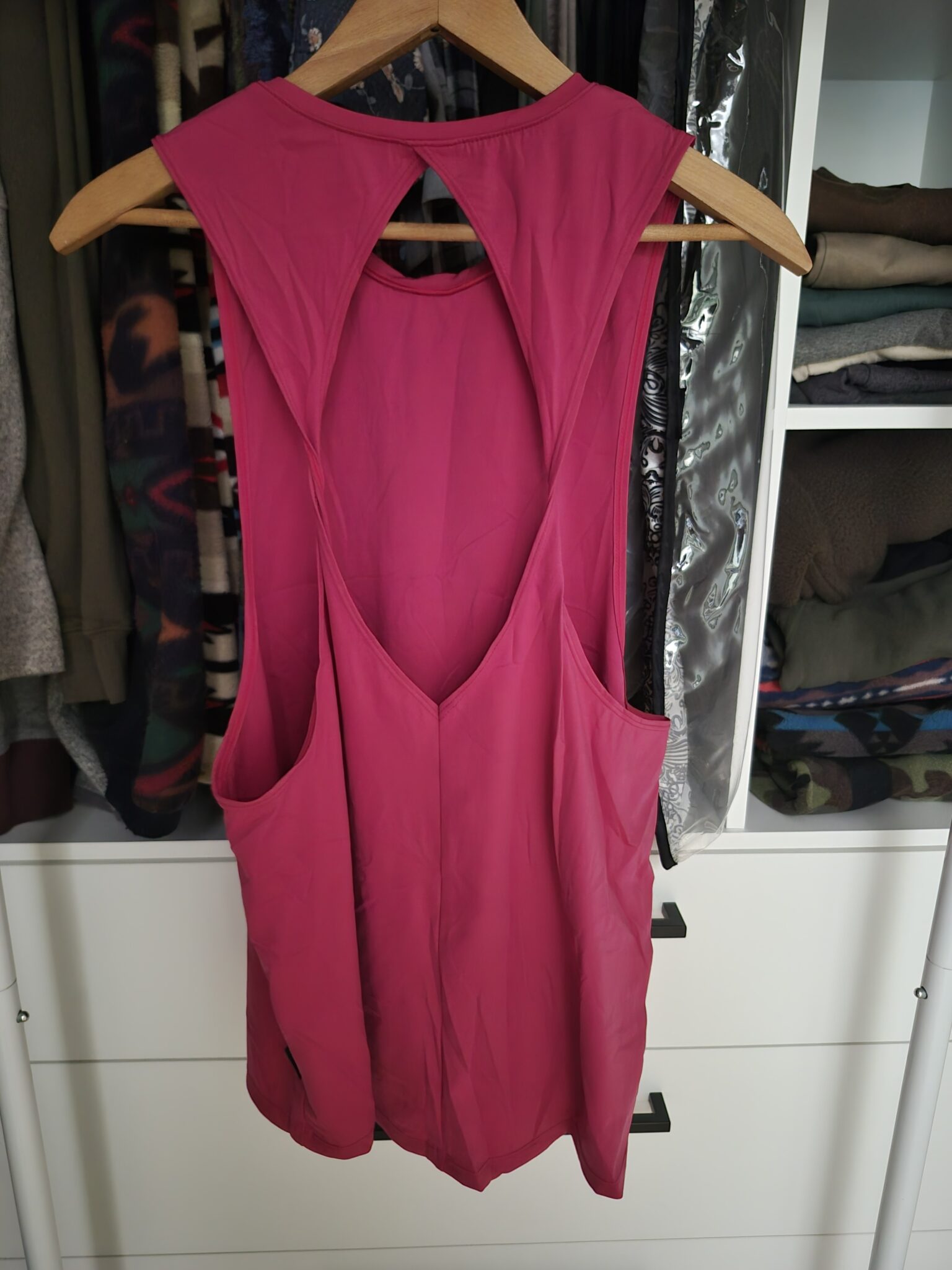 Image for Open back cami fuschia
