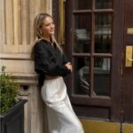 Thumbnail for Champagne satin skirt Dailystory