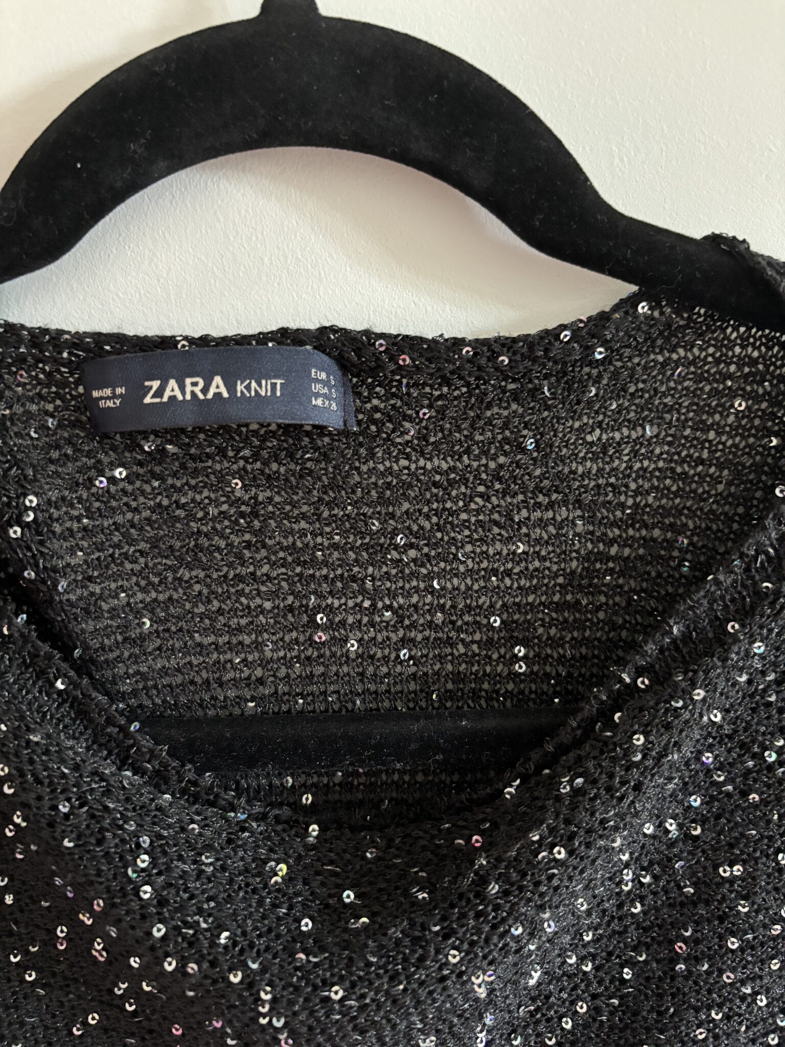 Image for Black sequined jumper ZARA (S)