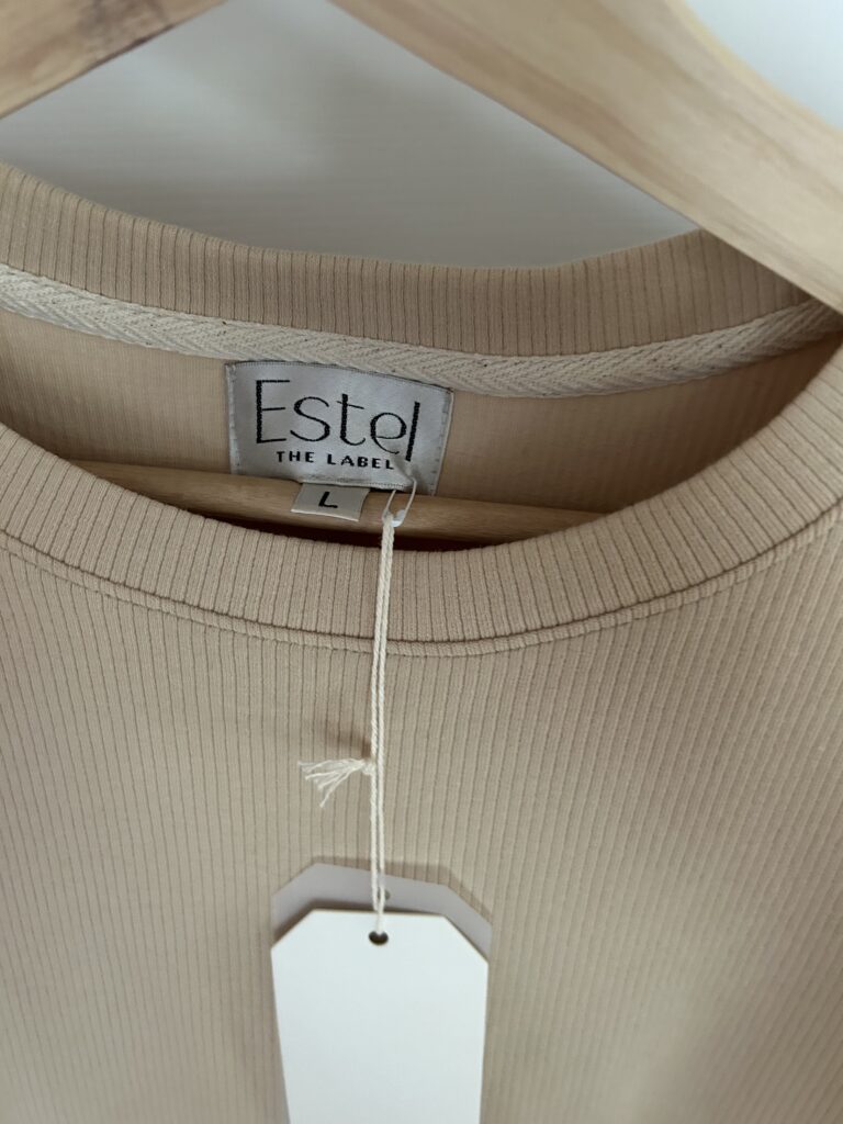 Image for T-shirt beige côtelé - Estel the label