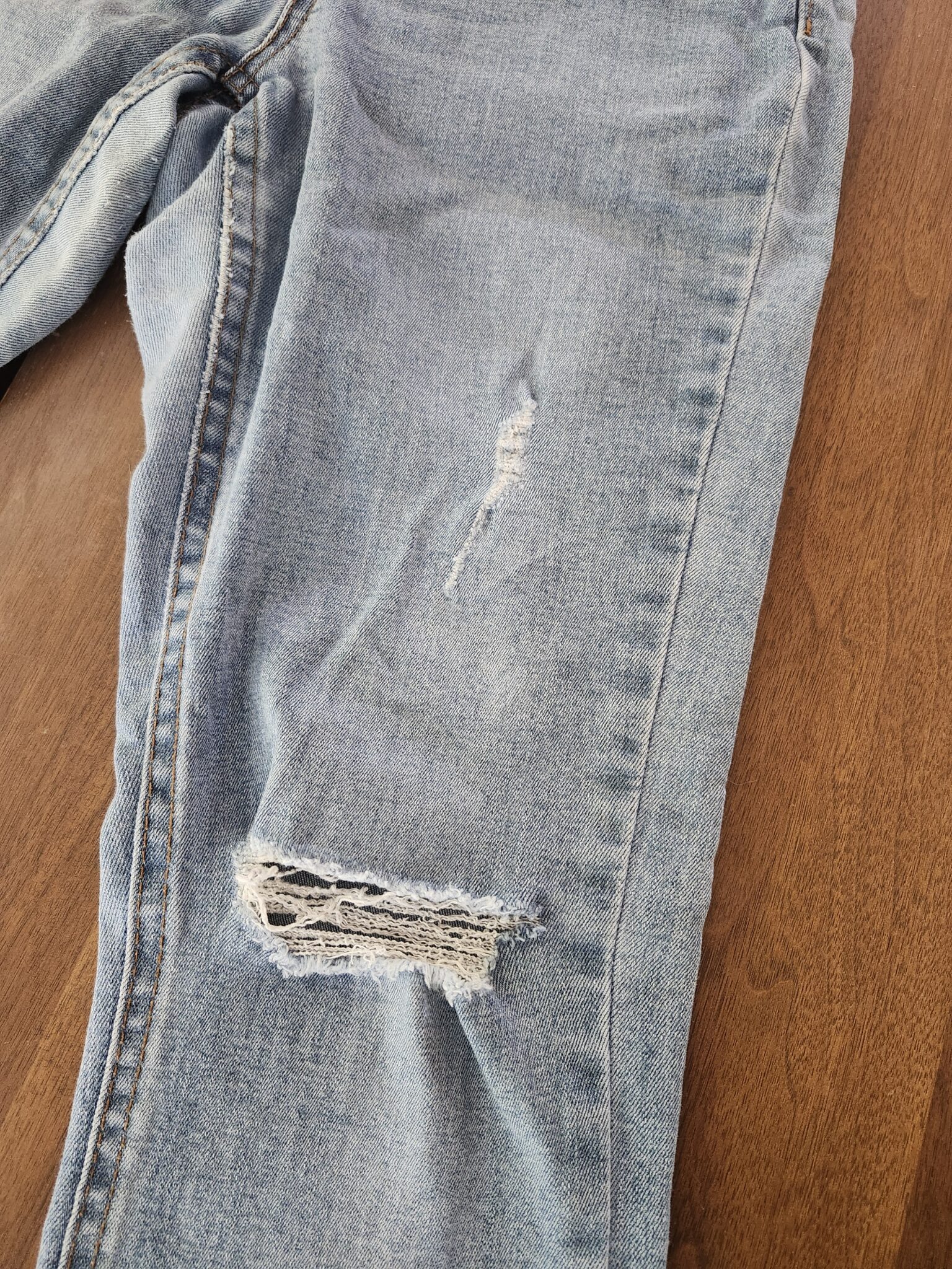 Image for Skinny jeans troués taille haute
