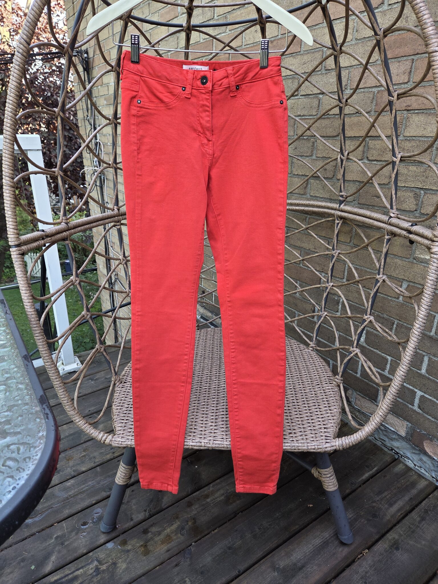 Image for SANDWICH-  Pantalon en coton rouge tomate neuf