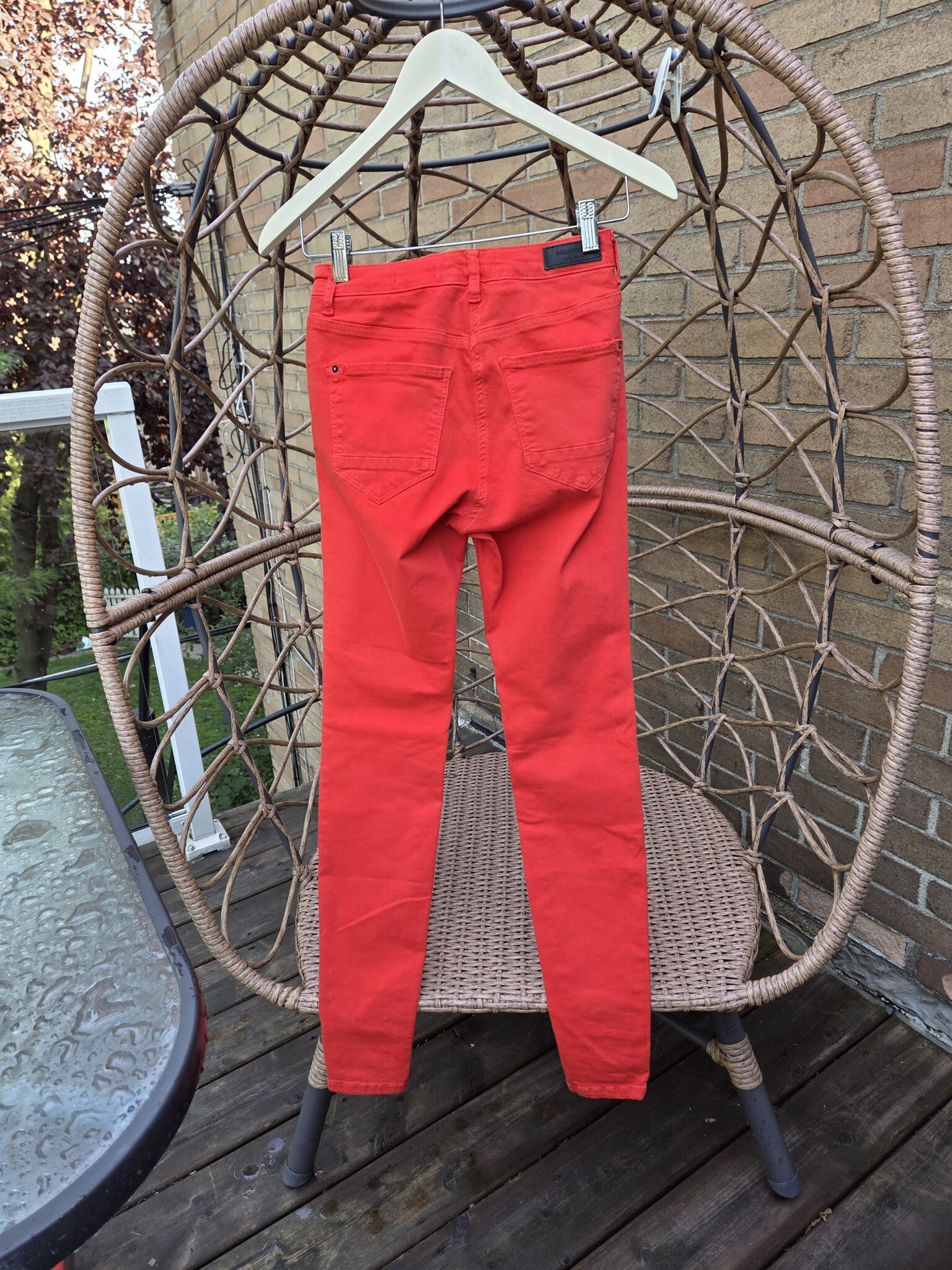 Image for SANDWICH-  Pantalon en coton rouge tomate neuf