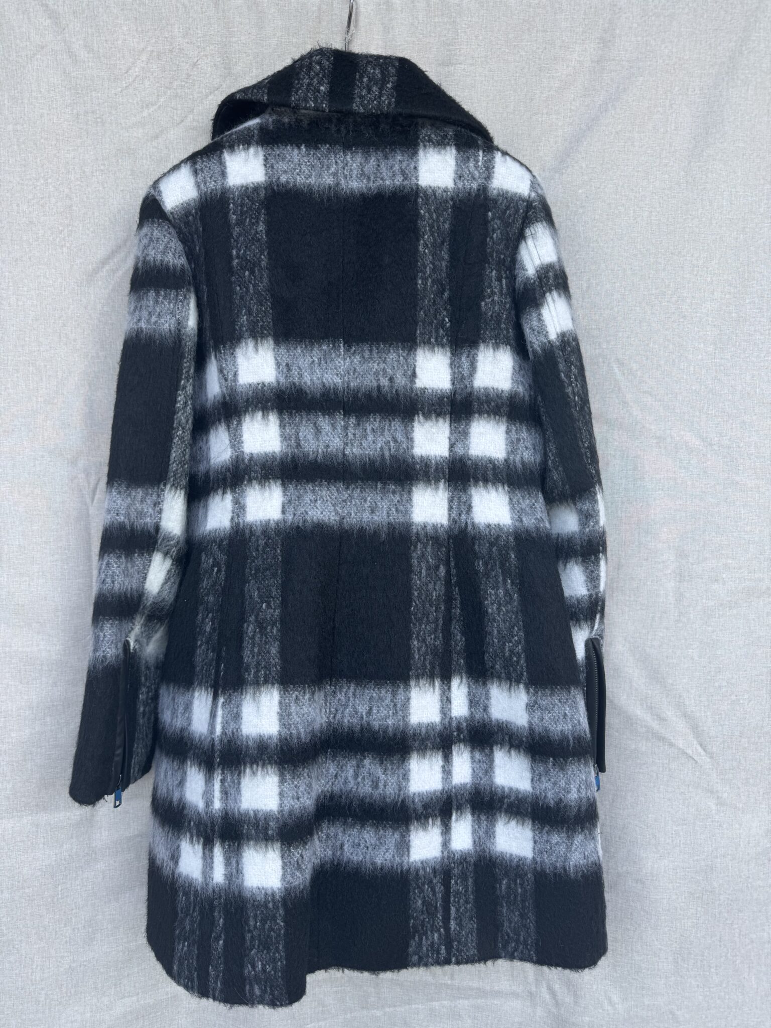 Image for Brushed wool plaid coat