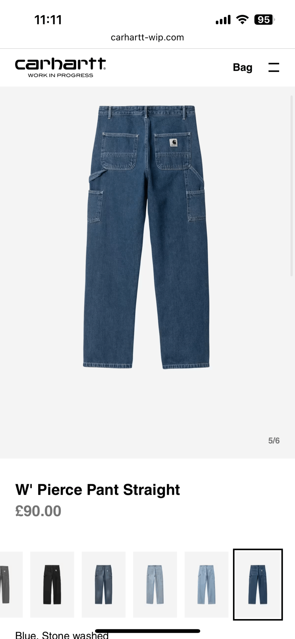 Image for Jeans bleu Carhartt