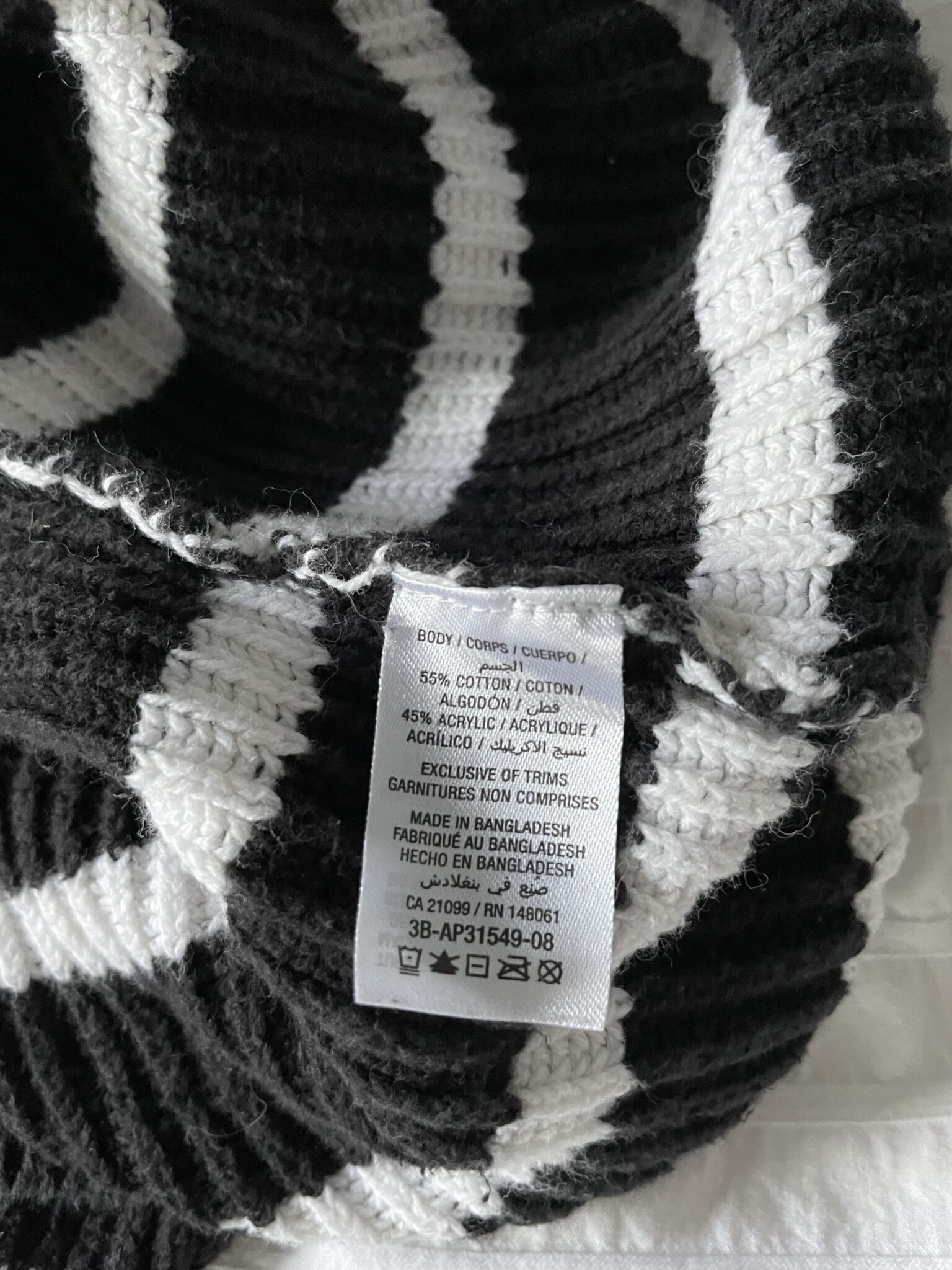 Image for Striped crop jumper