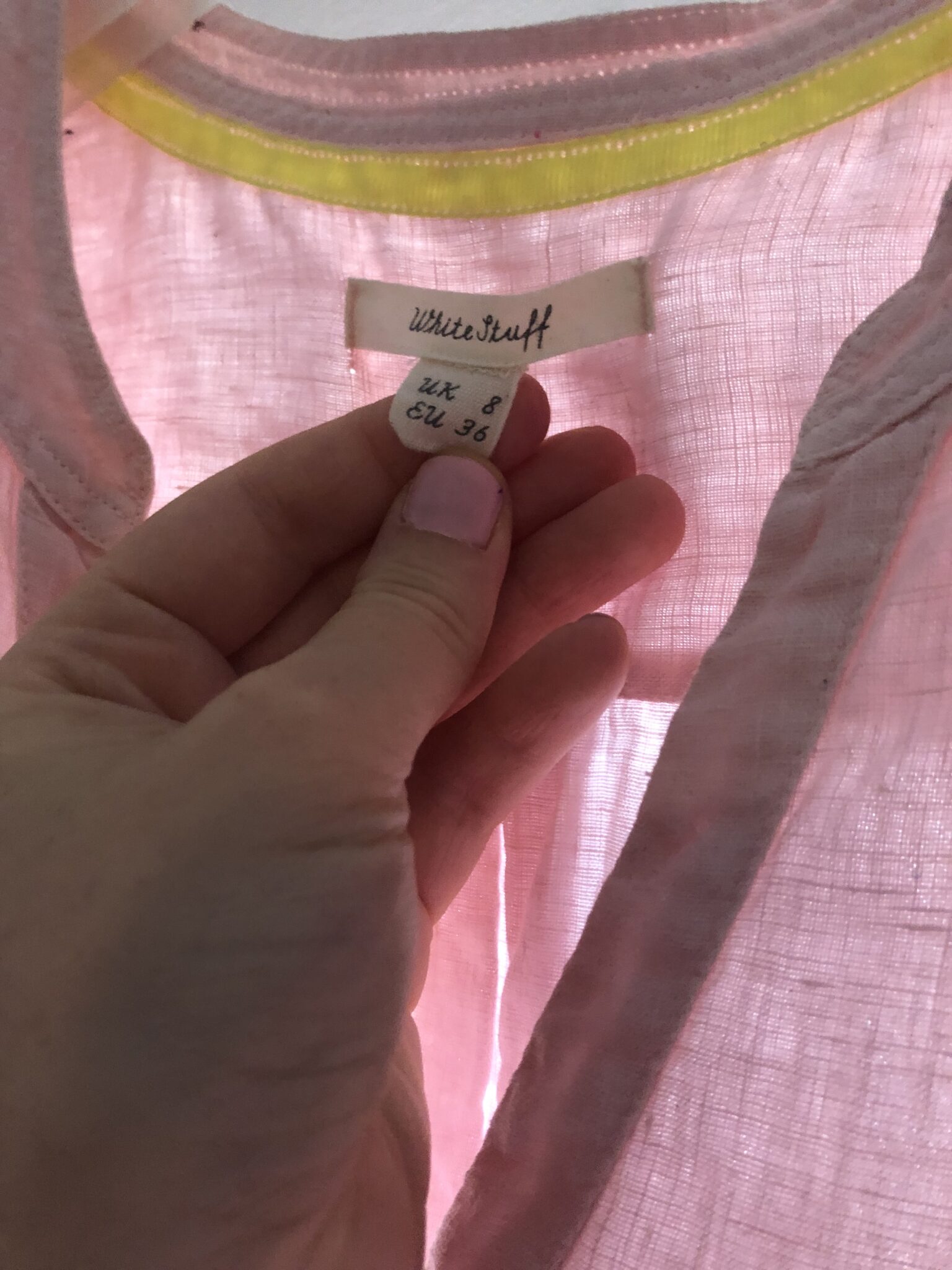Image for Robe tunique rose en lin 🌹 6 ans