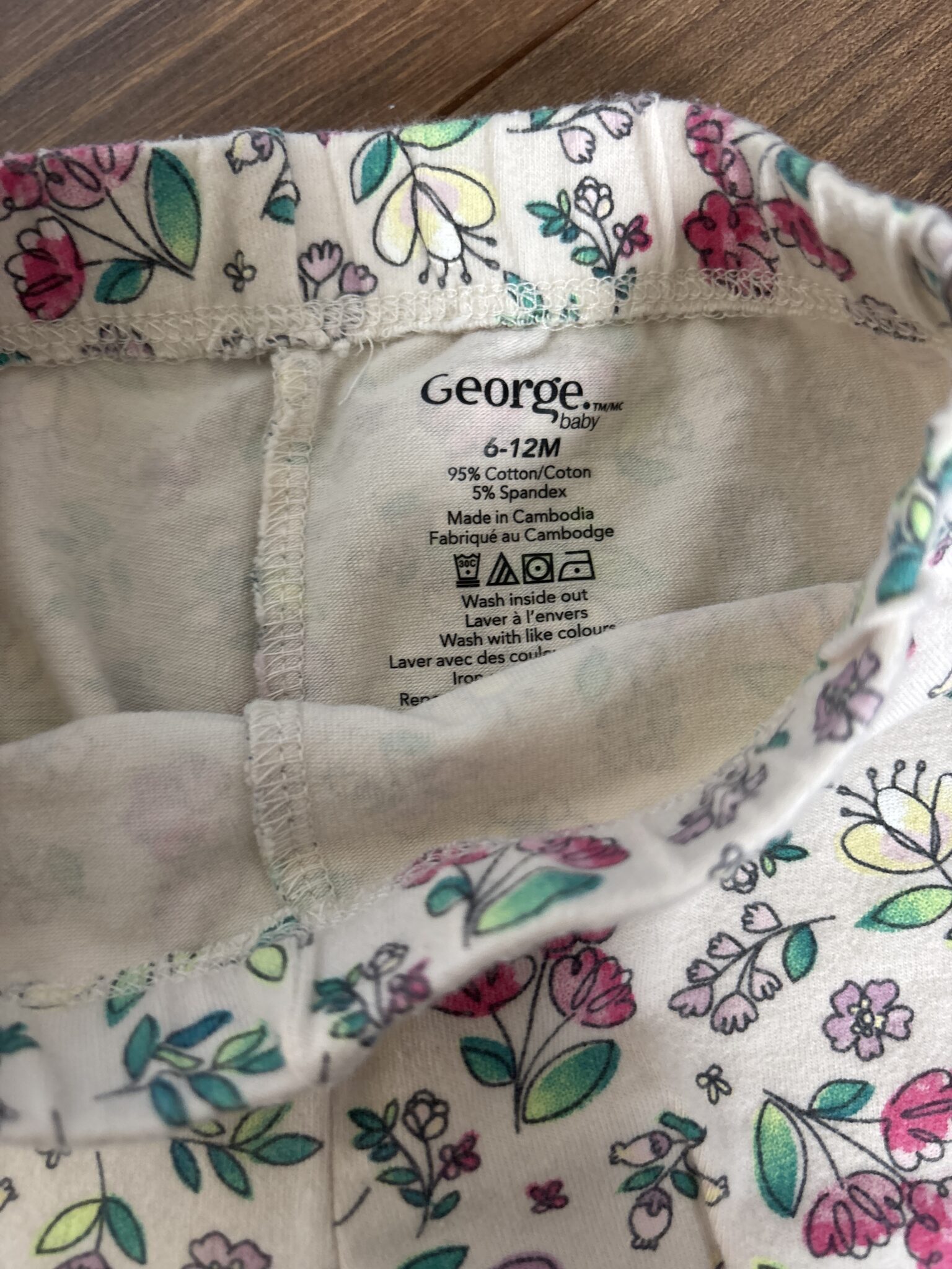 Image for Legging fleuri 6-12 mois