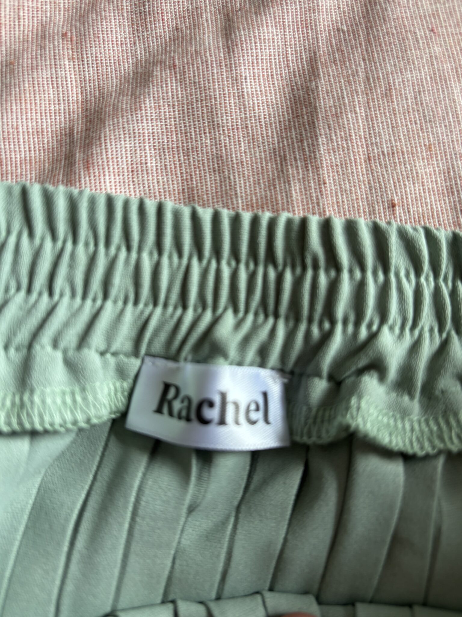 Image for Mint-coloured pleated skirt