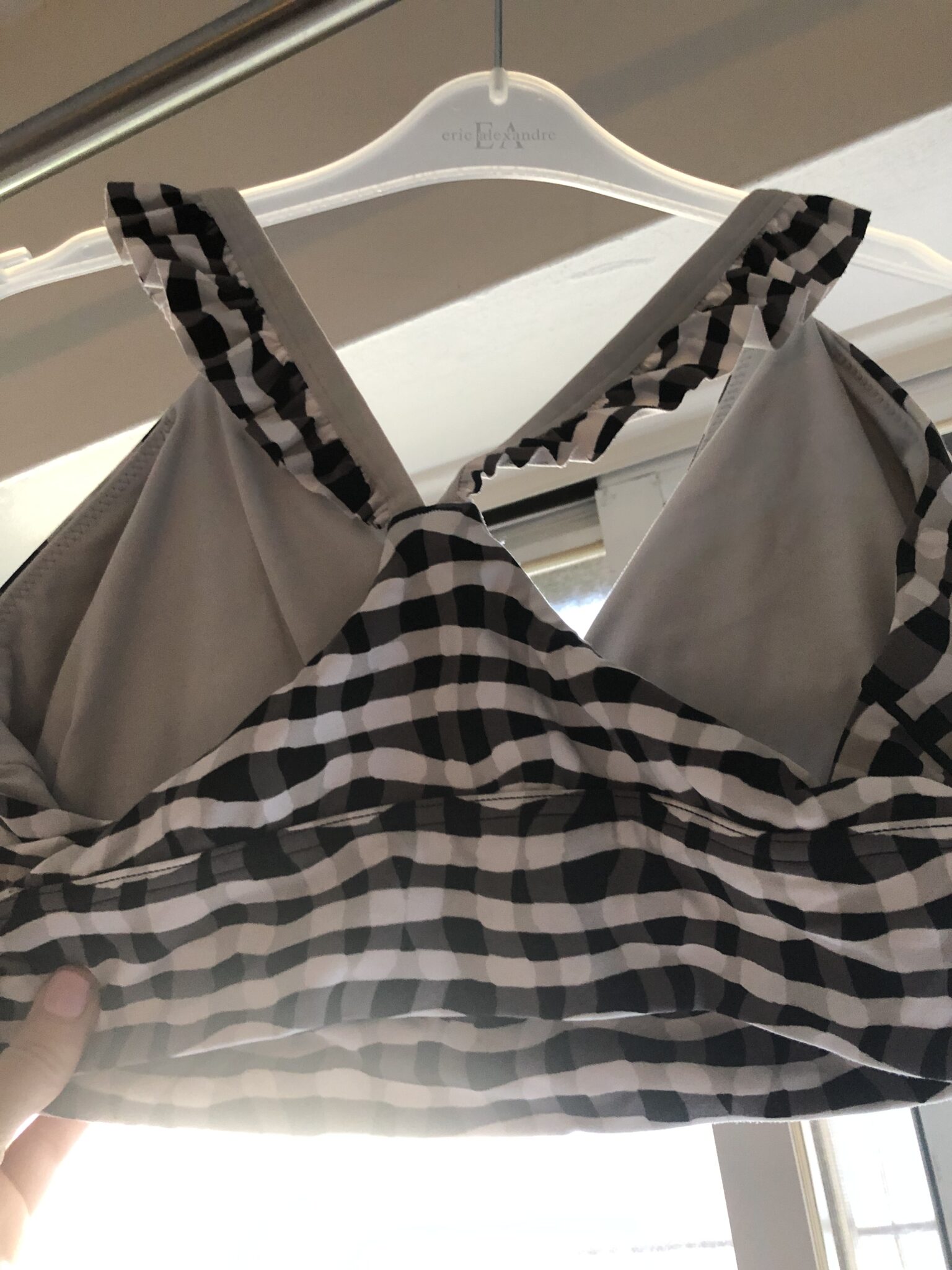 Image for Black and white gingham top