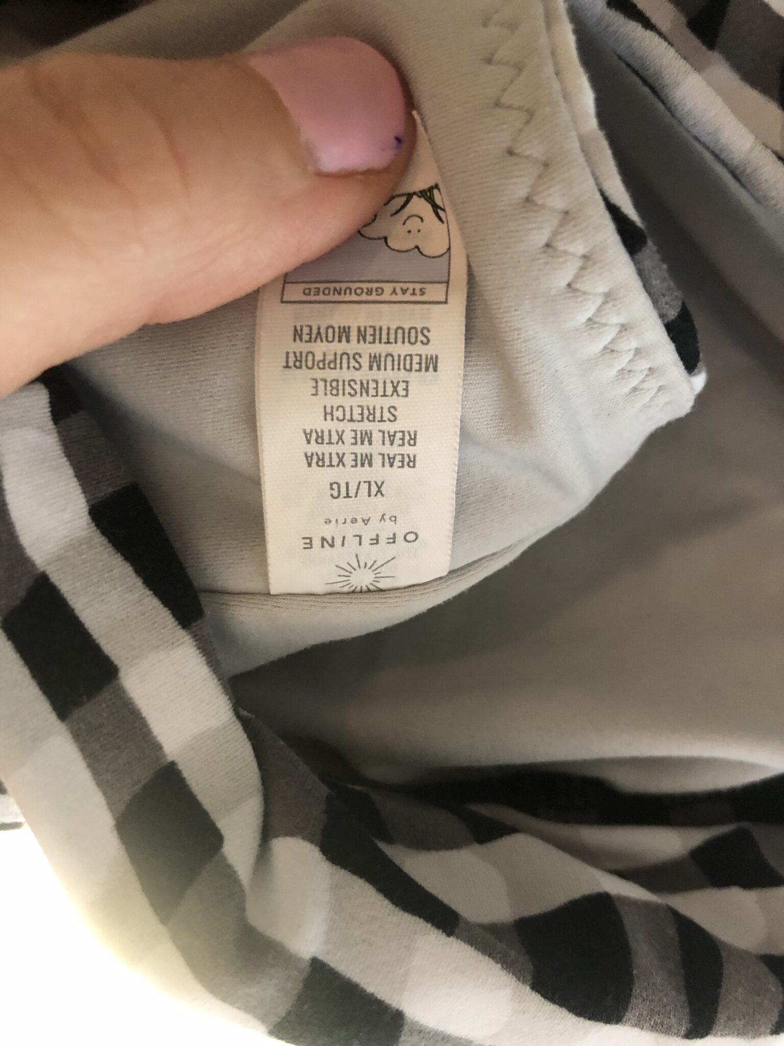 Image for Black and white gingham top