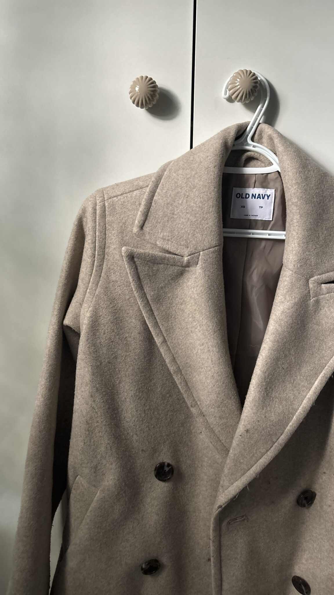 Image for Manteau double boutonnage feutre beige