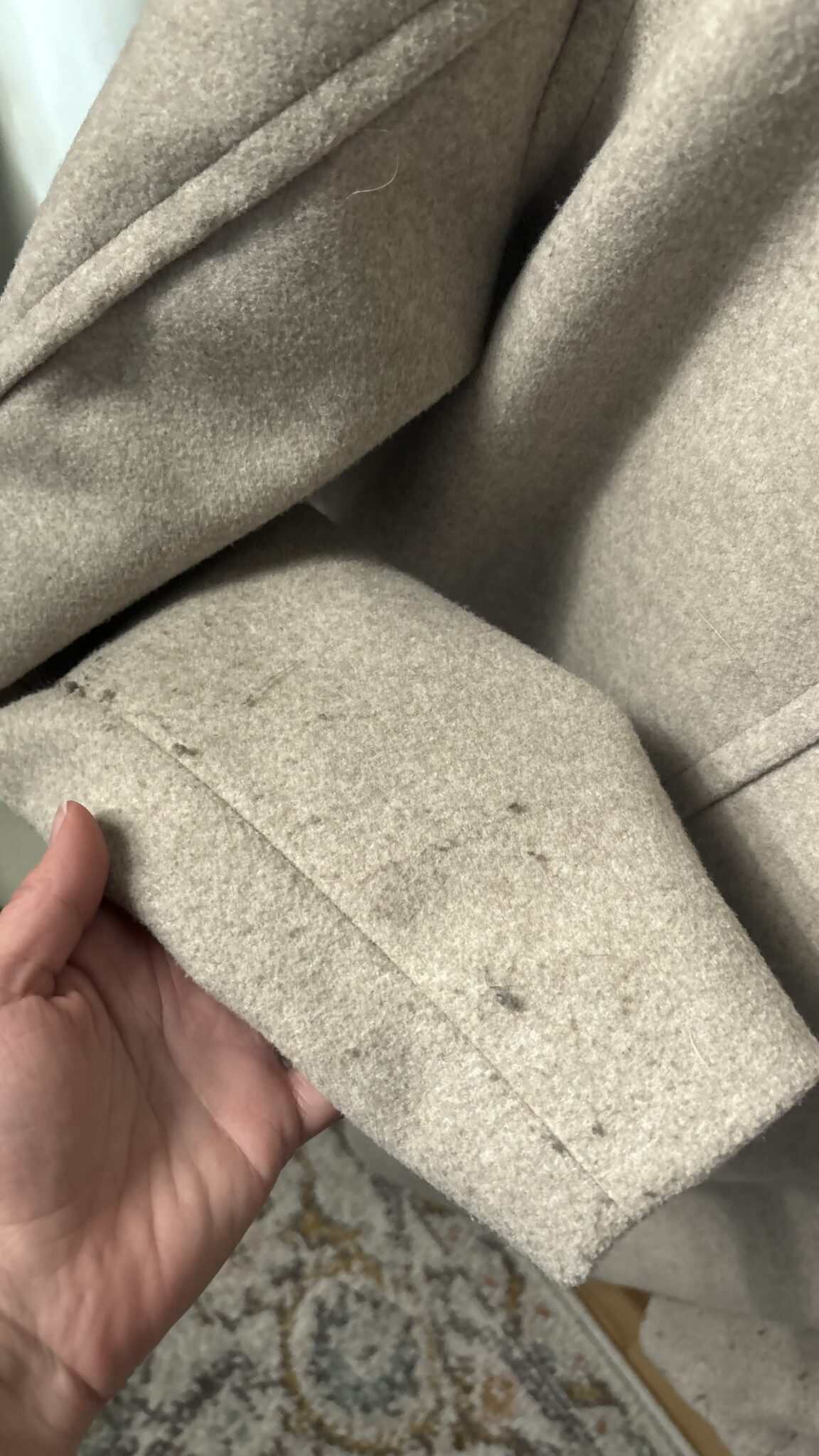 Image for Manteau double boutonnage feutre beige