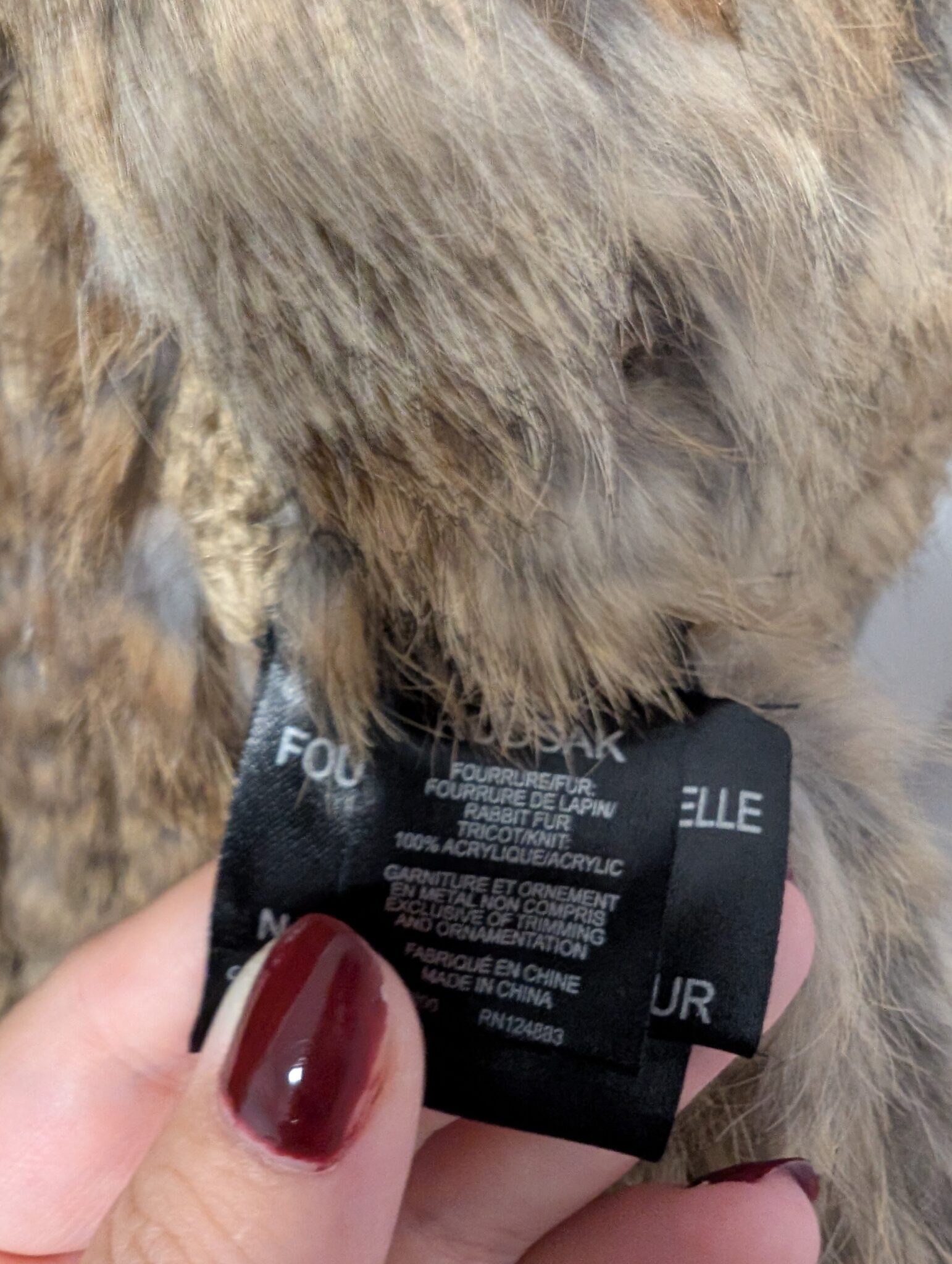 Image for Rudsak/Veste en fourrure de lapin Sz XS