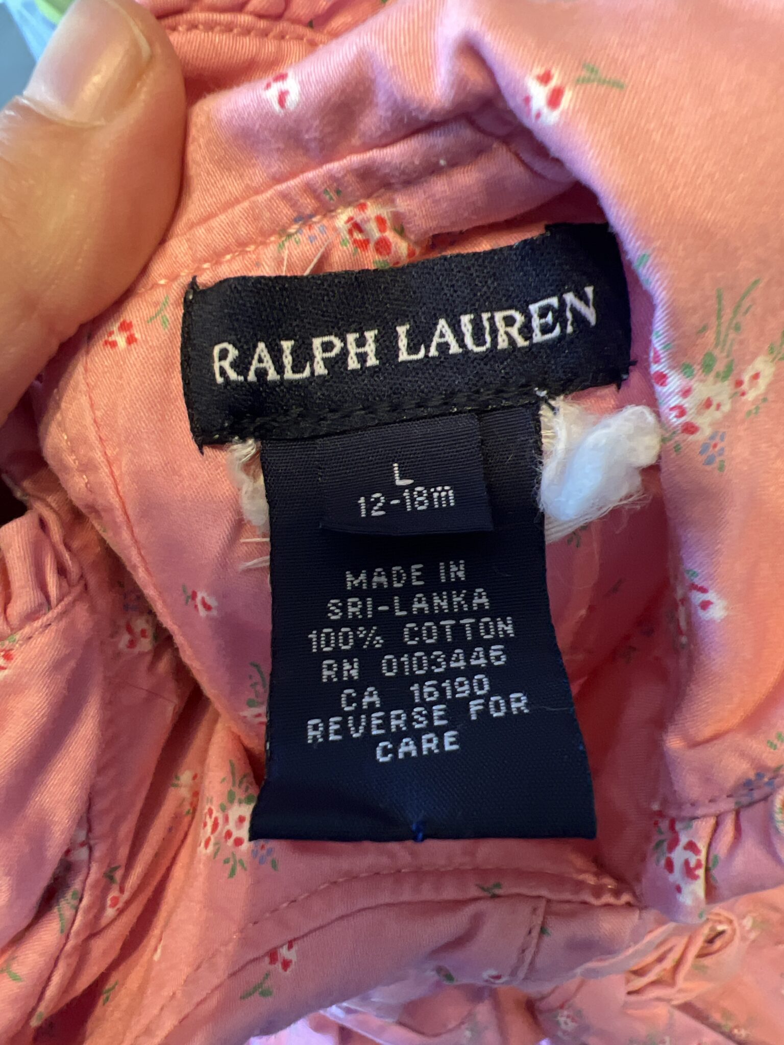 Image for Ralph Lauren dress 12-18M