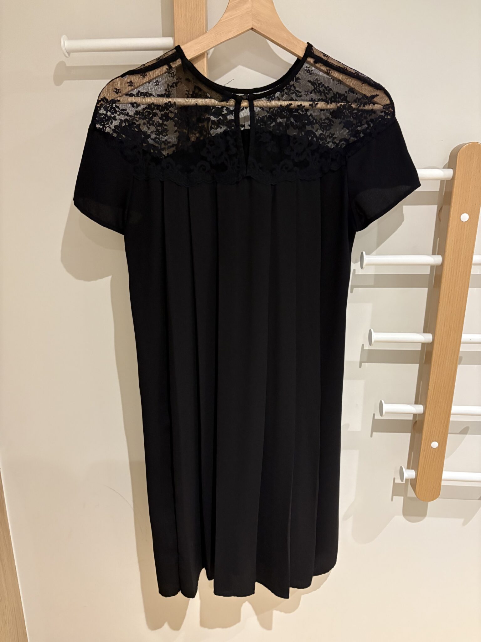 Image for Zara short black dress with lace