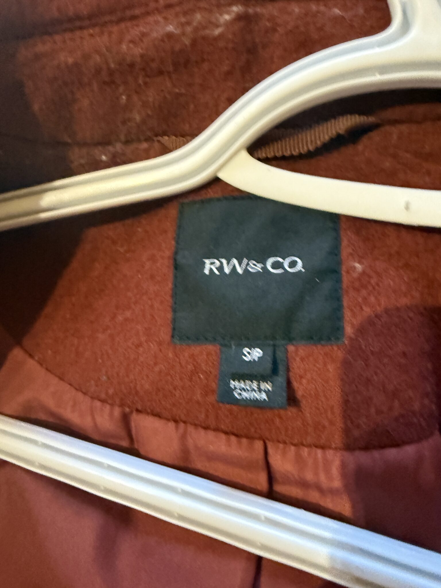 Image for Manteau rw-co rouge/rust en mélange de laine