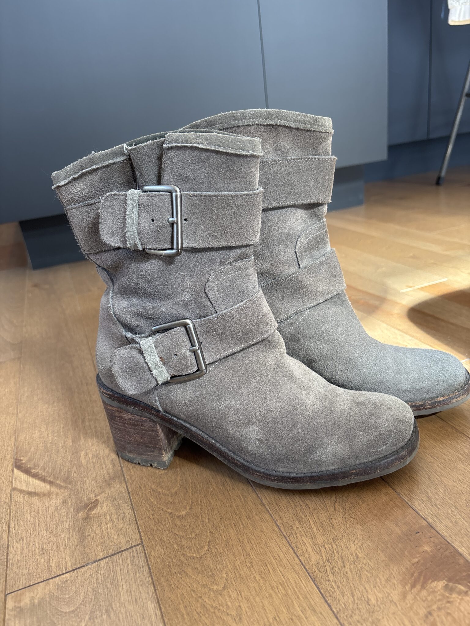Featured image for Grey suede boots