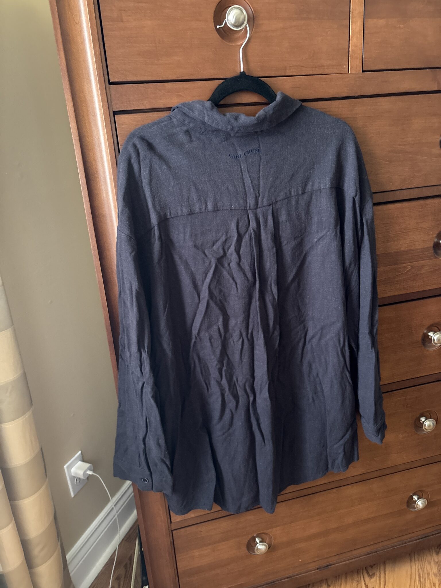Image for Chemise en lin bleu marine