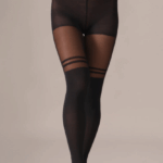 Featured thumbnail for Double-stripe thigh-high tights