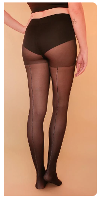 Image for Tights with glittering back seam