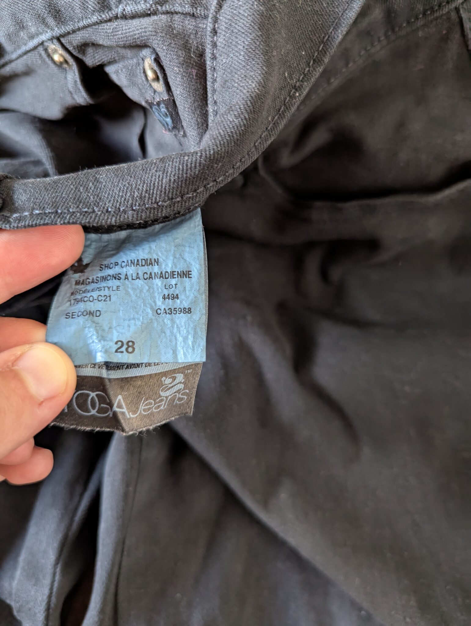 Image for Yoga jeans noirs, grandeur 28