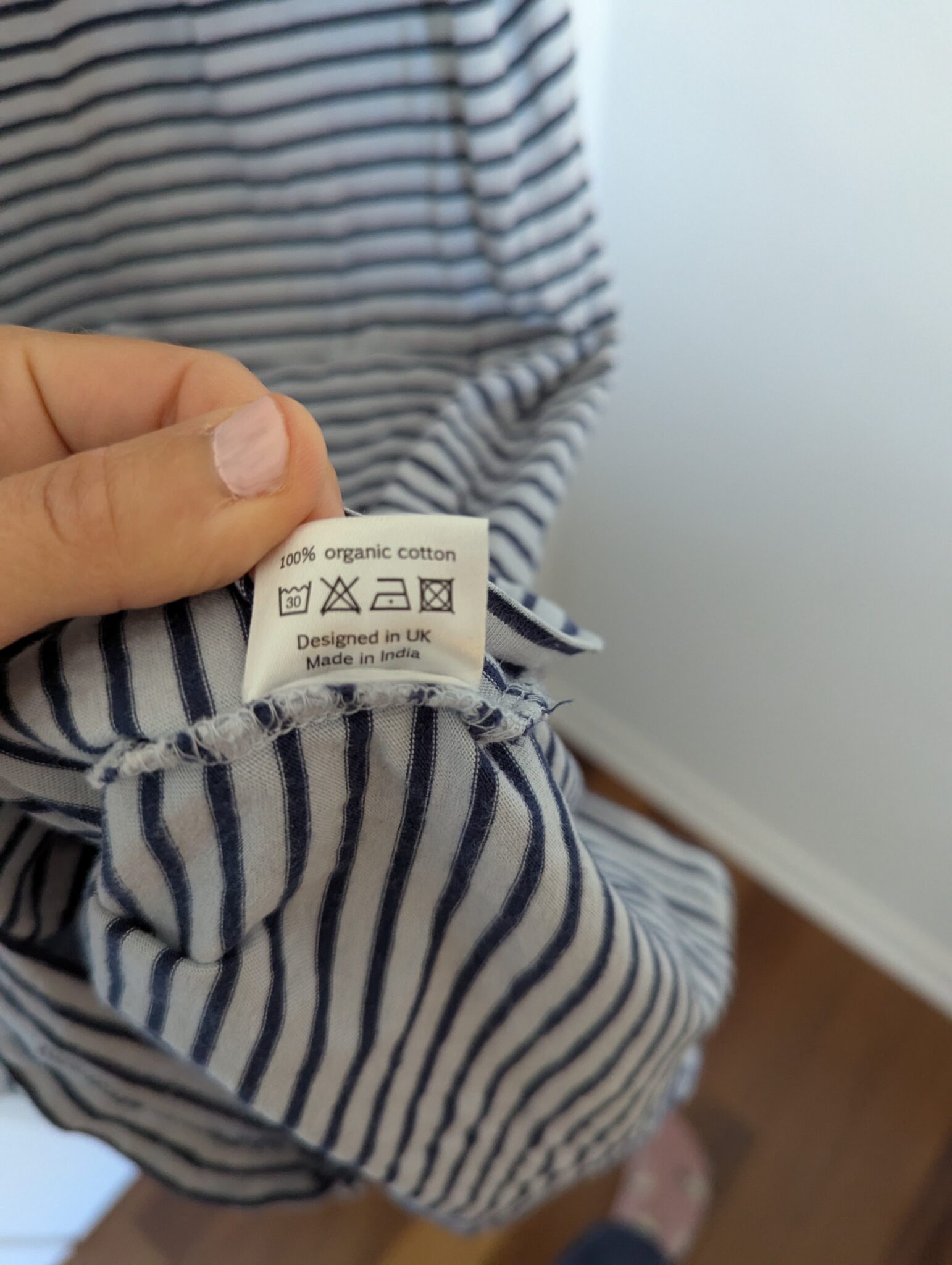 Image for Robe rayée en coton bio, medium