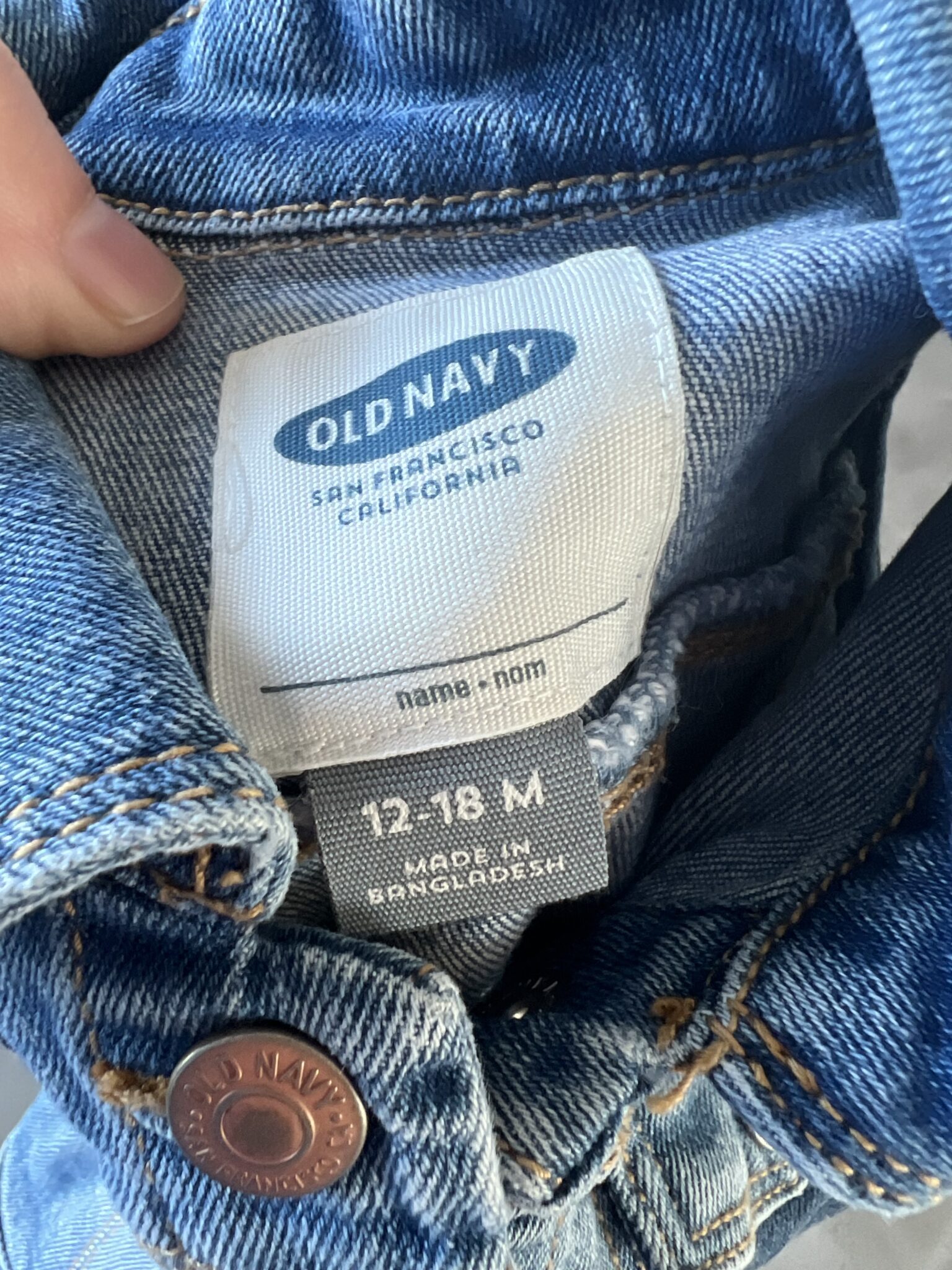 Image for Veste Old Navy 12-18M