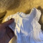 Thumbnail for Robe blanche bébé naissant fille