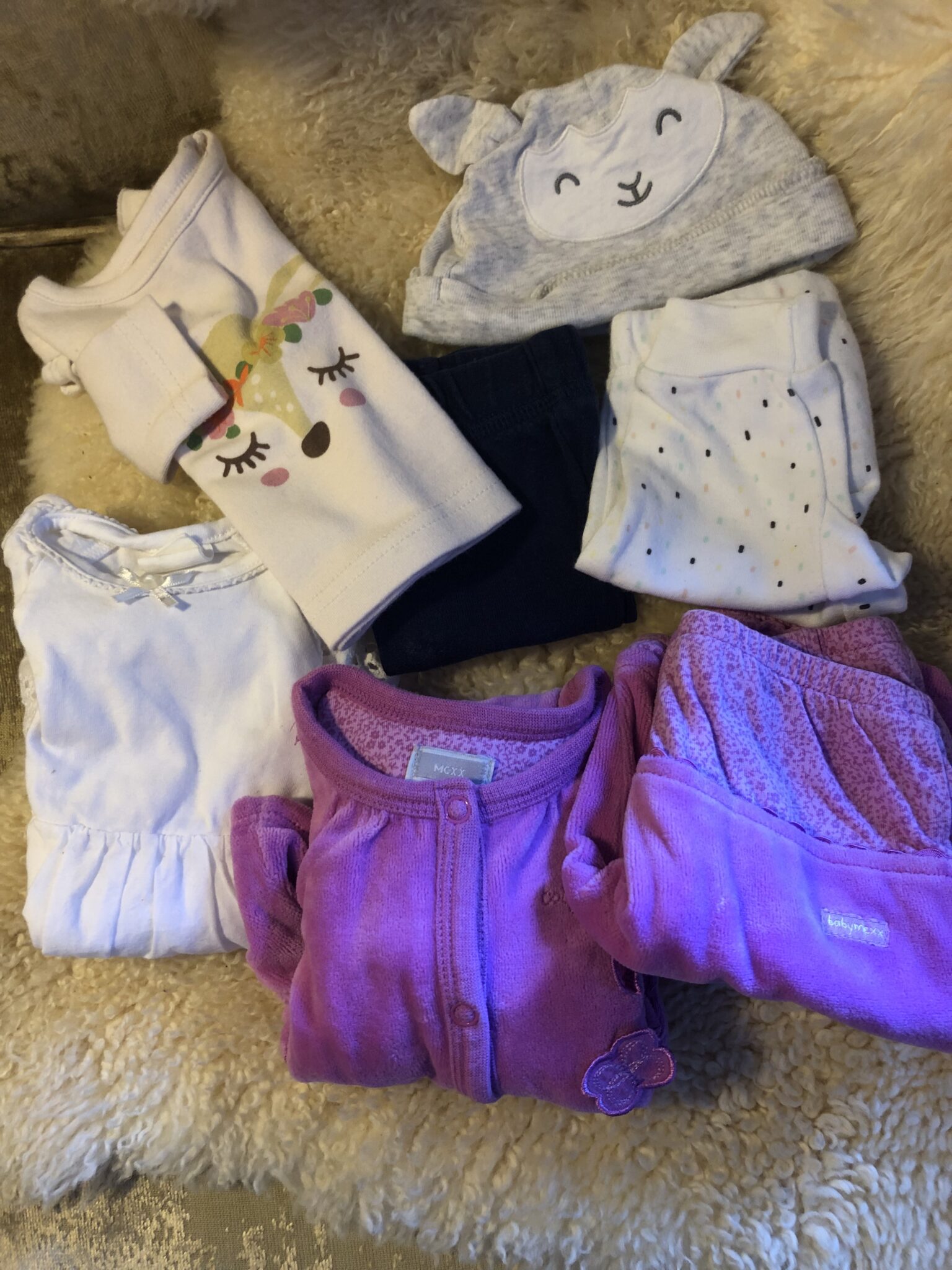 Image for Robe blanche bébé naissant fille