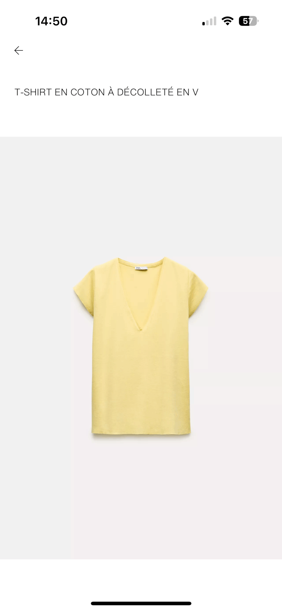 Featured image for T shirt en coton avec col en V