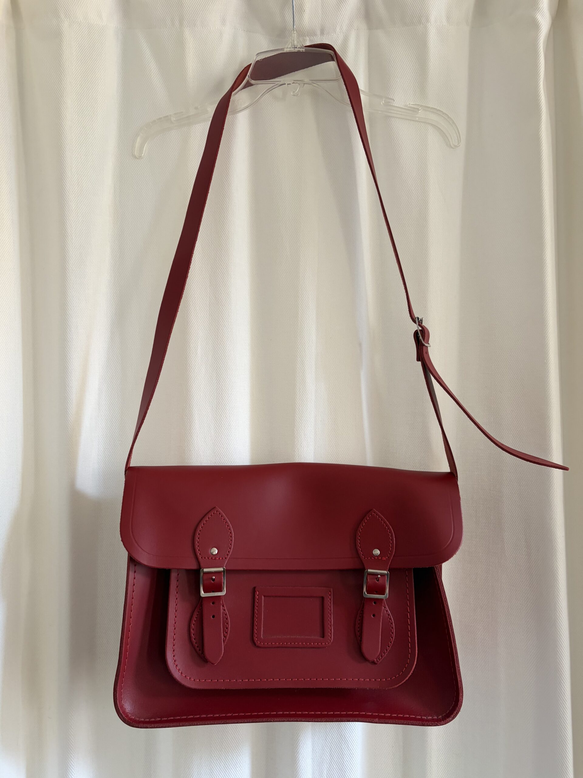 Satchel rouge en cuir *Autre seconde main