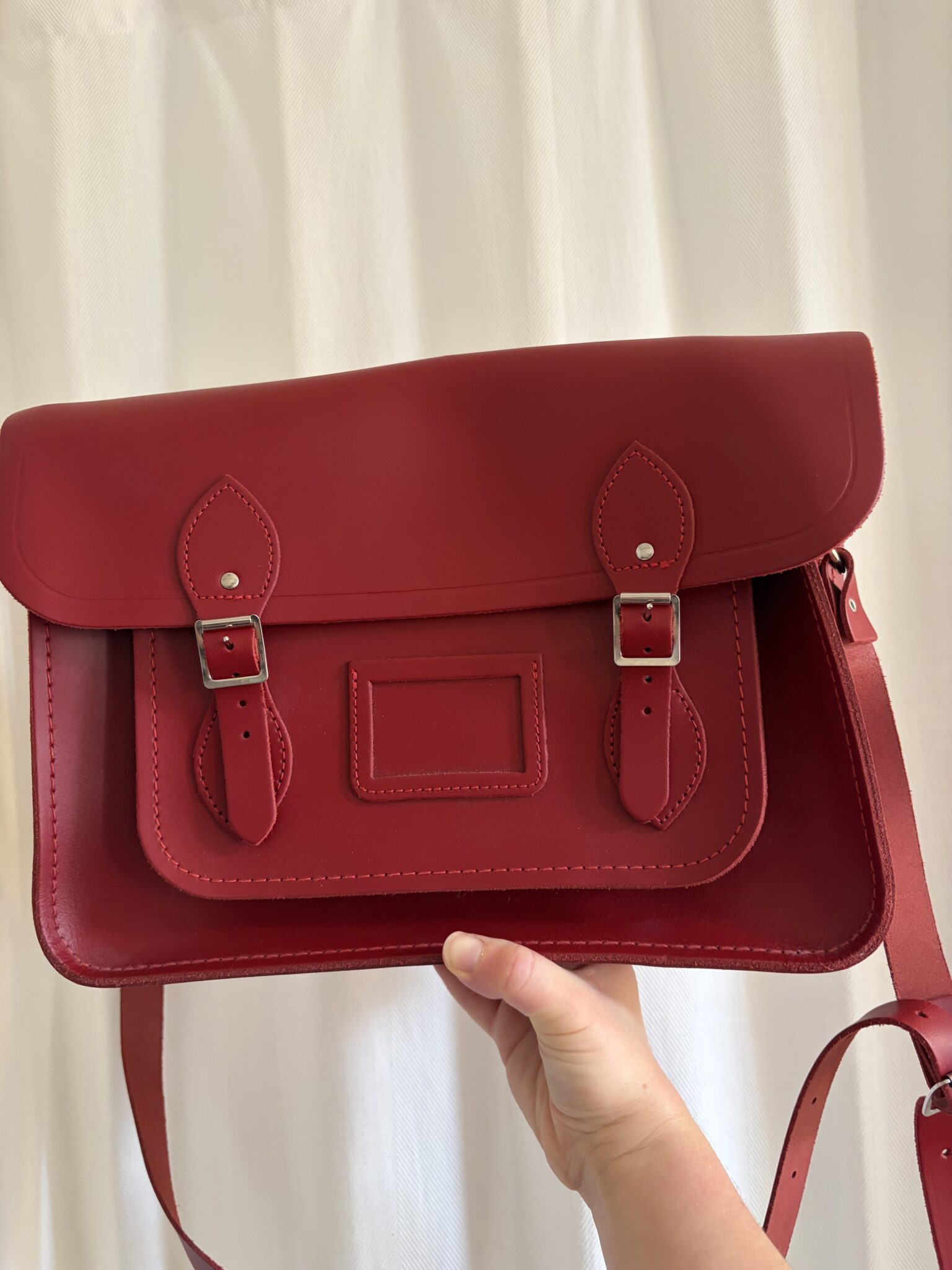 Image for Satchel rouge en cuir