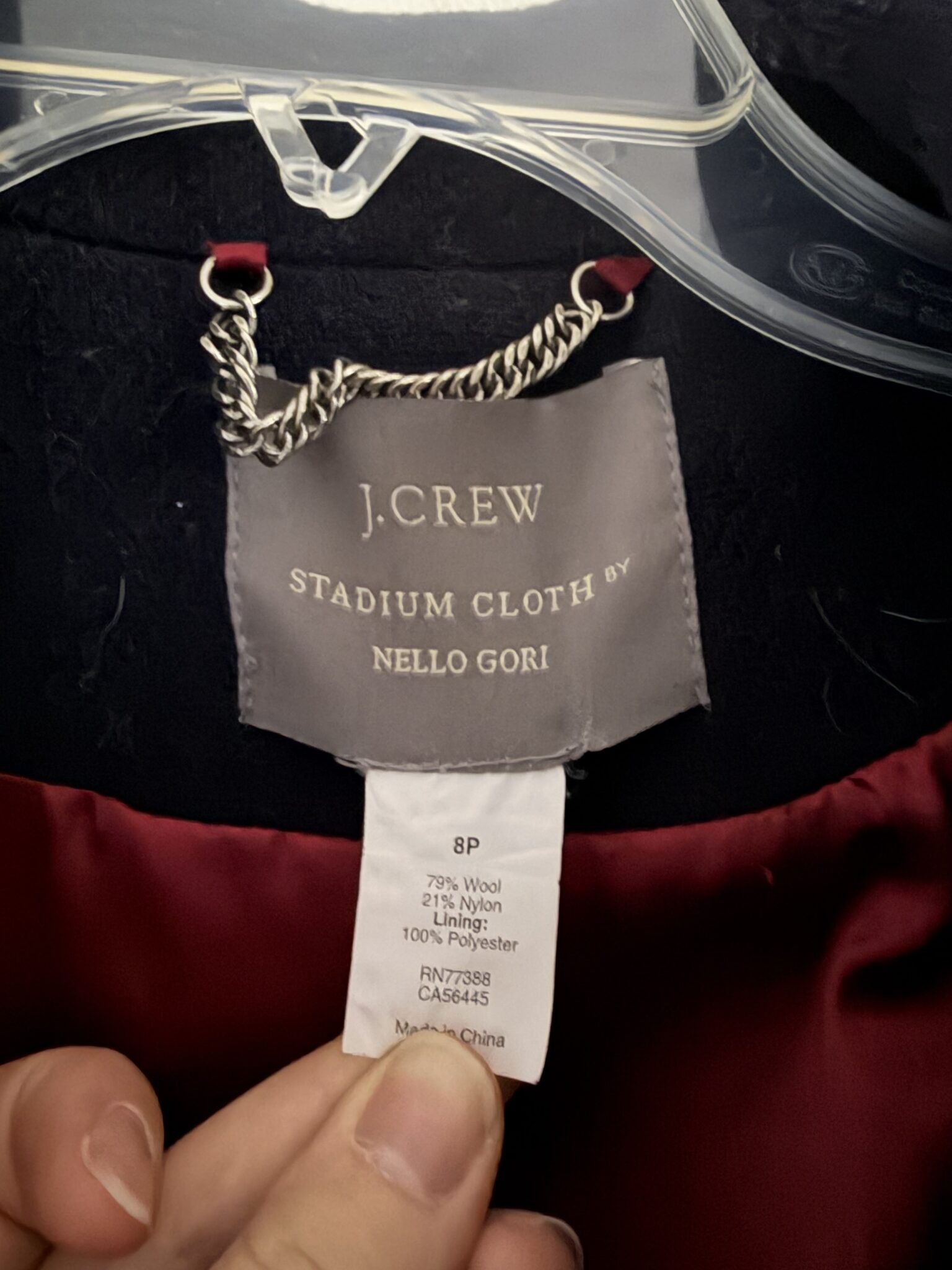 Image for Manteau en laine marine JCrew