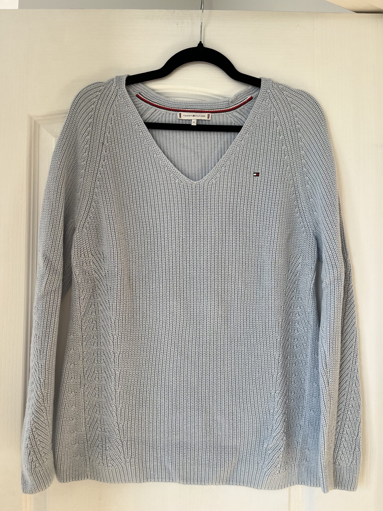 Featured image for Tommy Hilfiger light blue knitted jumper