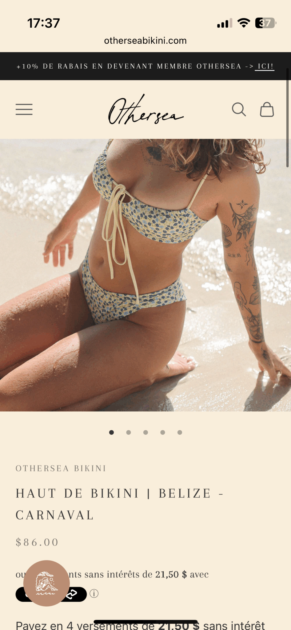 Image for Haut de bikini Othersea