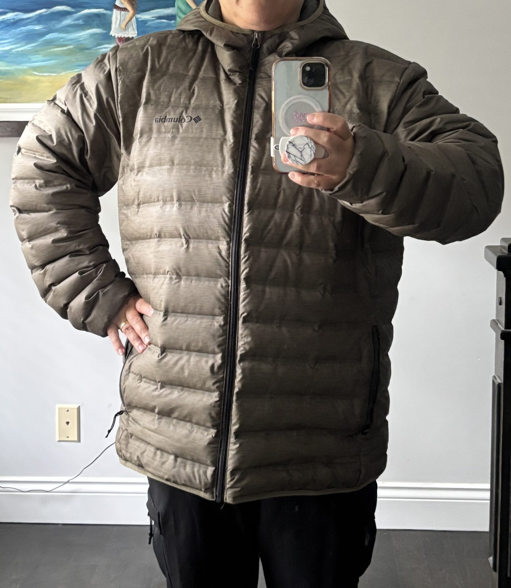 Featured image for Columbia olive green coat