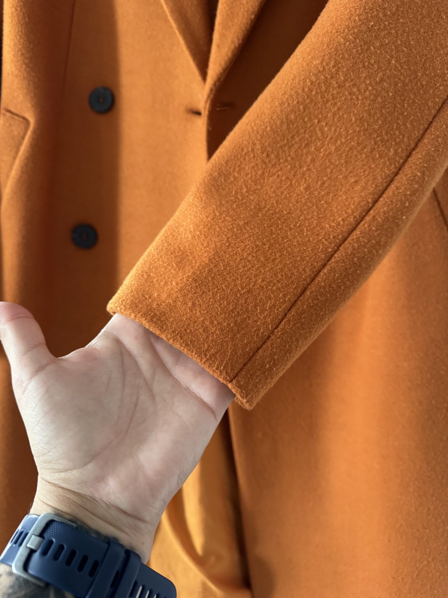 Image for Magnifique manteau mi-saison mélange de Laine. Fraîchement nettoyé à sec.