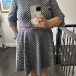 Thumbnail for Grey and white polka dot dress