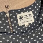Thumbnail for Grey and white polka dot dress