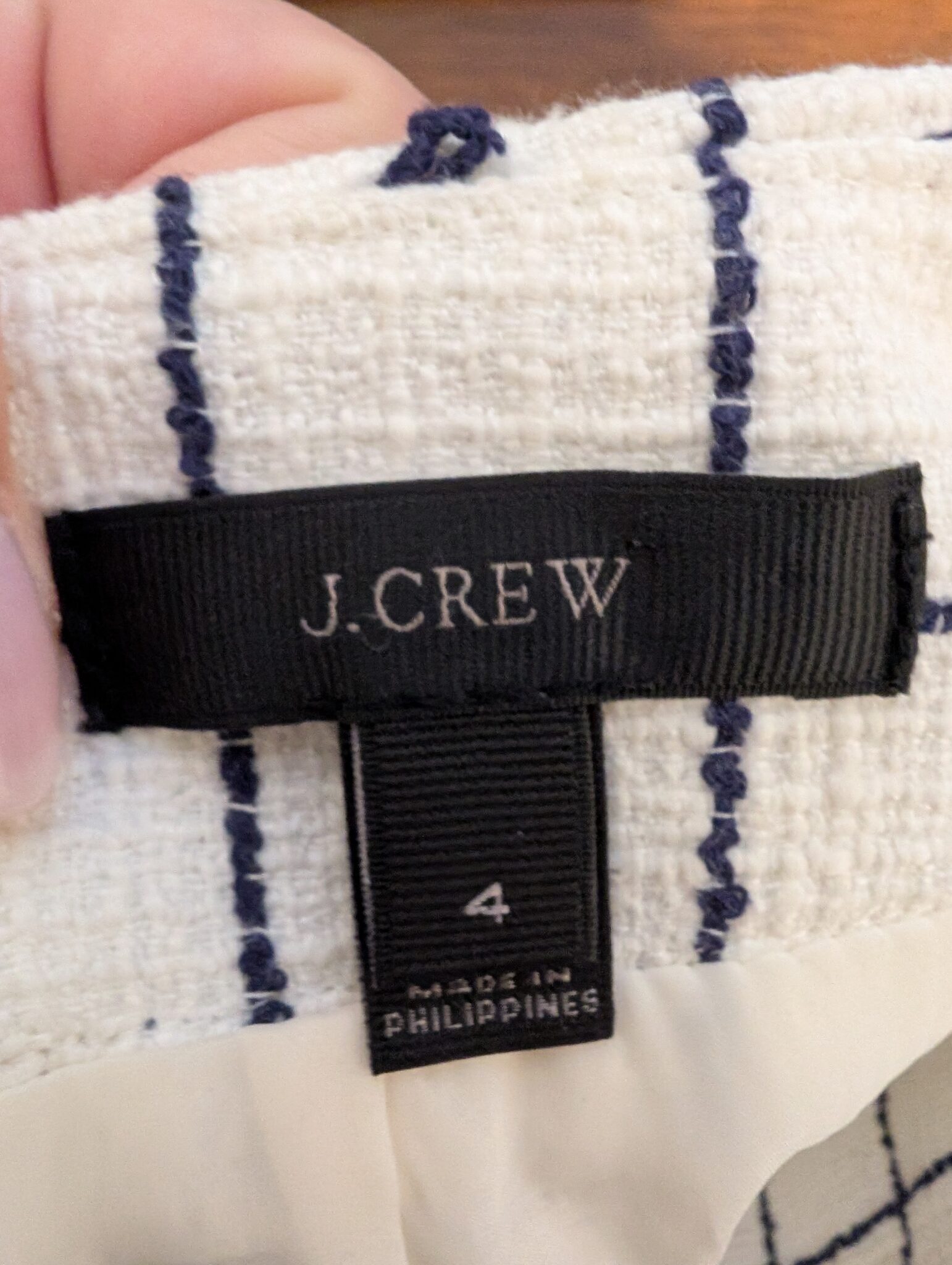 Image for J crew/Jupe Carreauté Tweed Sz 4
